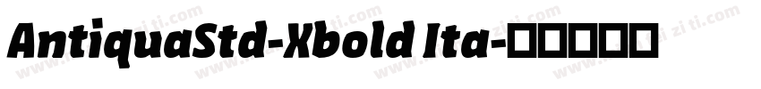 AntiquaStd-Xbold Ita字体转换